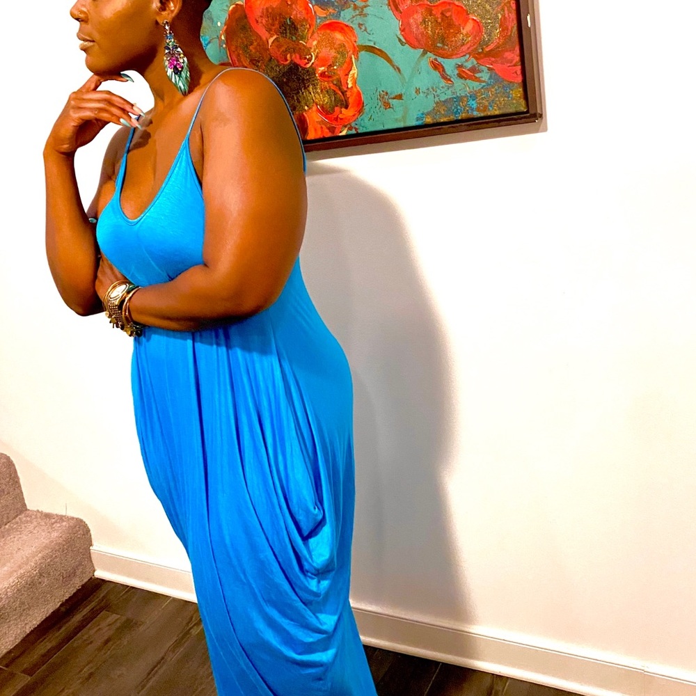 Turquoise harem dress
